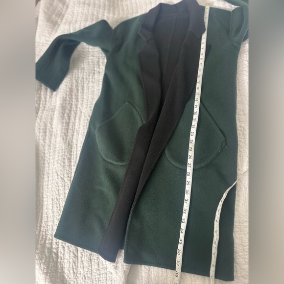 Kit and Ace Reversible Wool Cashmere Jacket Green Black S/M Tailored Coat - Picture 12 of 12
